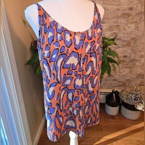 CAbi Multicolor Floral Top Womens Size S